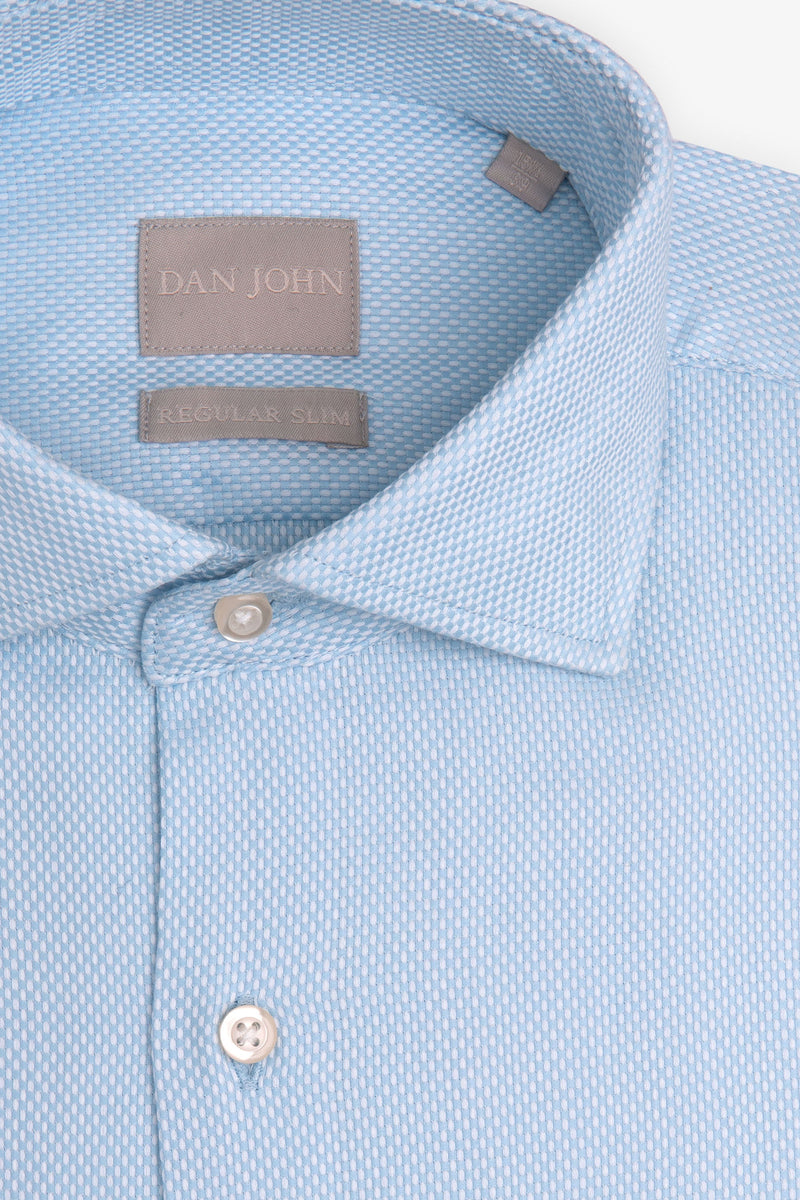 Camicia "la Picoco" operata celeste-Dan John