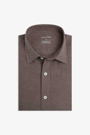 Camicia misto lino tortora-Dan John