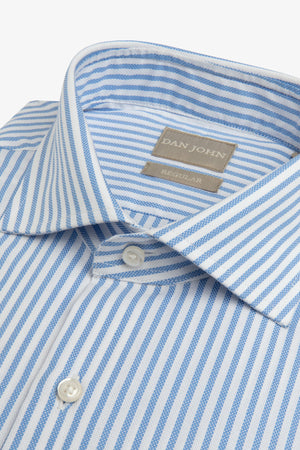 Camicia operata a righe azzurra-Dan John