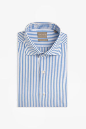 Camicia operata a righe azzurra-Dan John