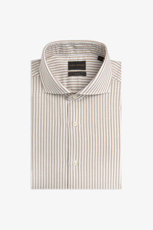 Camicia operata a righe sabbia slim-Dan John