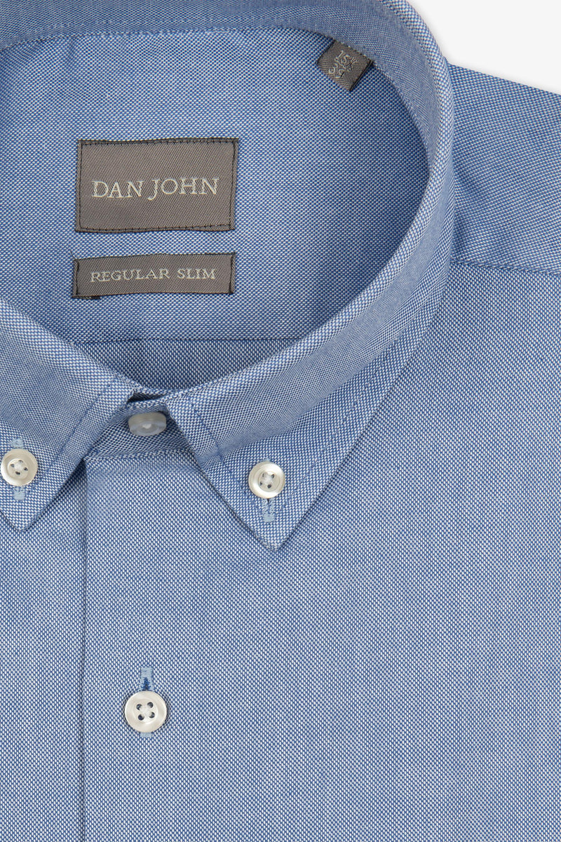 Camicia oxford button down celeste-Dan John
