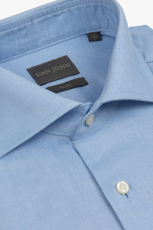 Camicia oxford celeste slim-Dan John