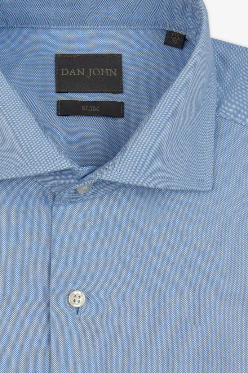 Camicia oxford celeste slim-Dan John