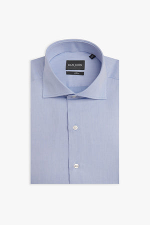 Camicia piquet celeste slim-Dan John