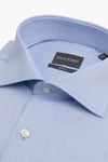 Camicia piquet polso gemelli celeste slim-Dan John