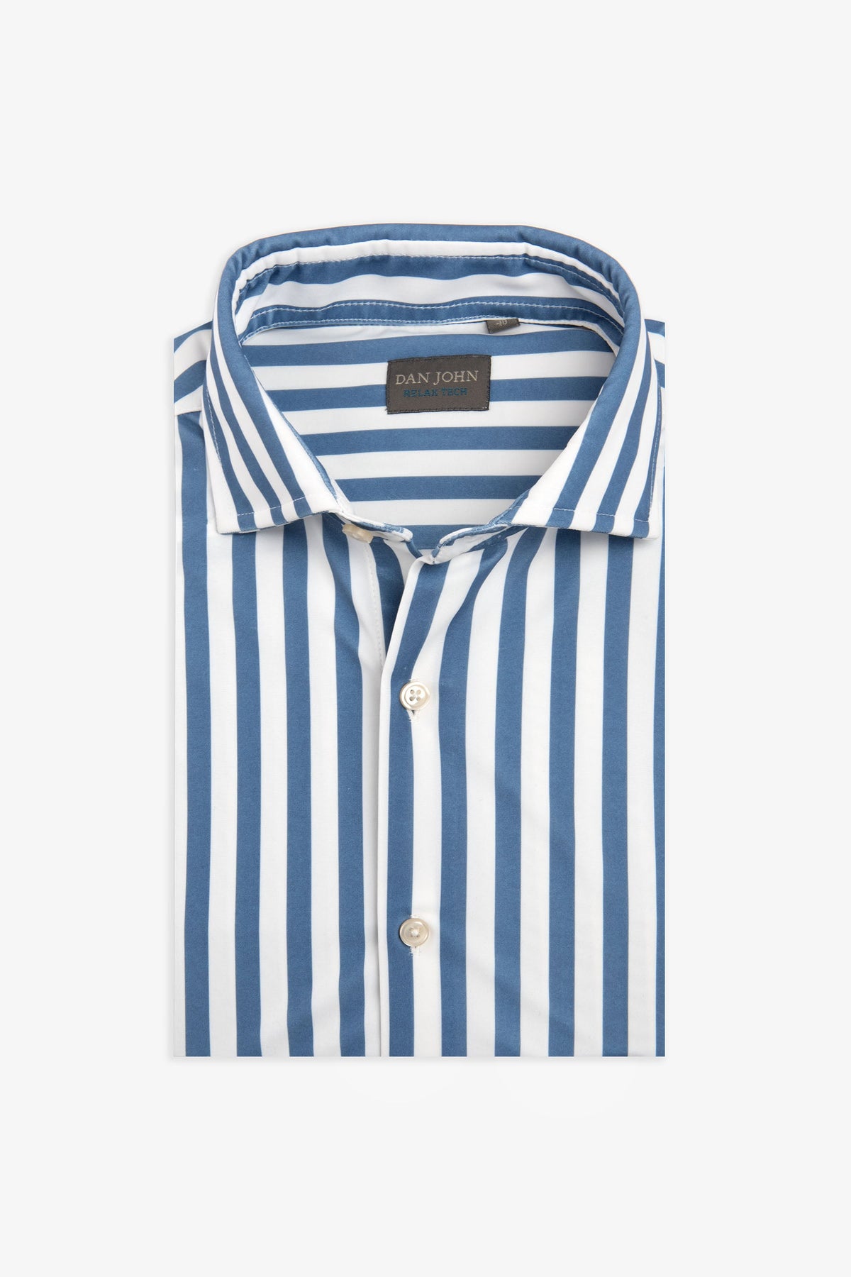 Camicia relax tech a righe larghe slim-Dan John