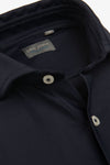Camicia relax tech blu slim-Dan John
