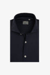 Camicia relax tech blu slim-Dan John