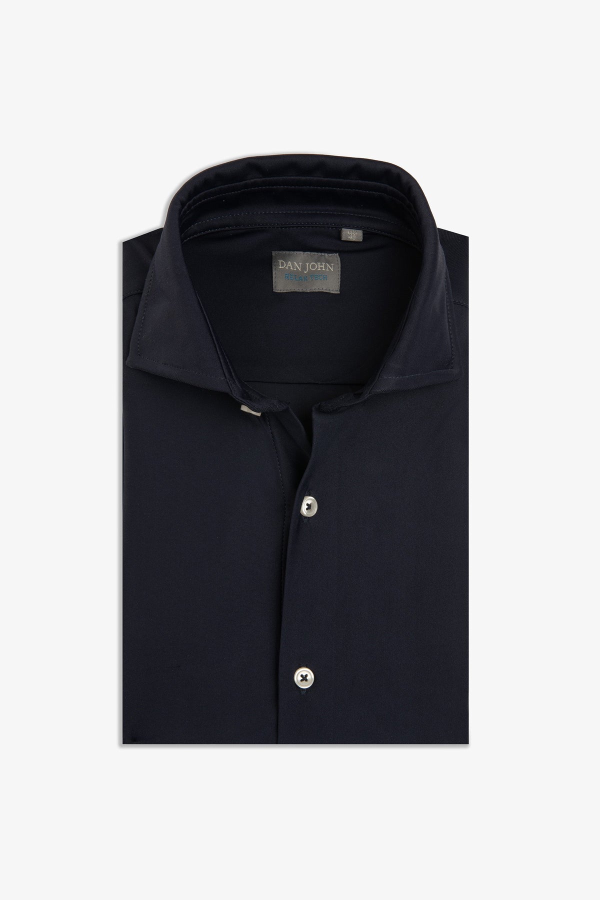 Camicia relax tech blu slim-Dan John