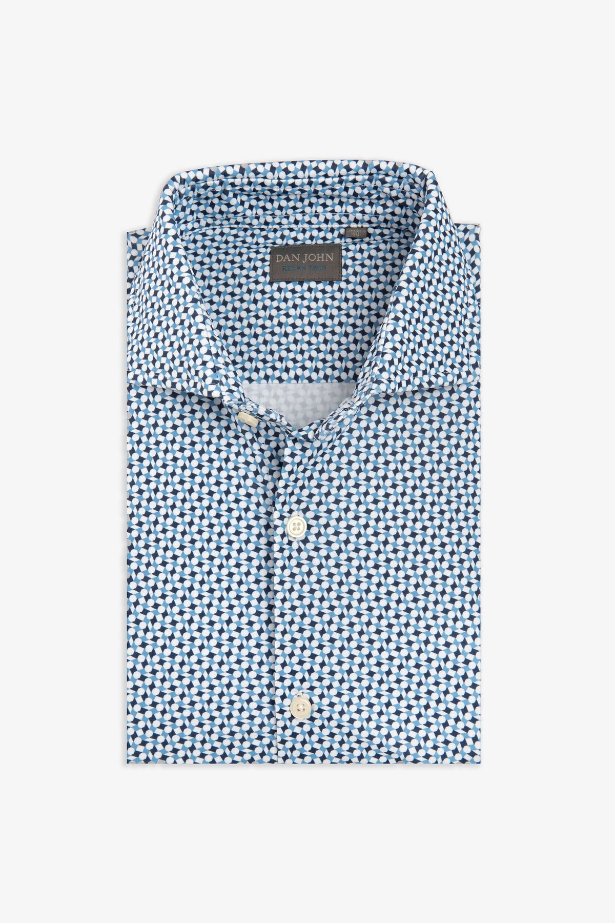 Camicia relax tech fantasia geometrica slim-Dan John
