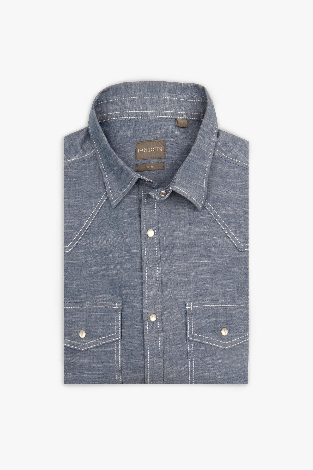 Camicia western denim slim-Dan John