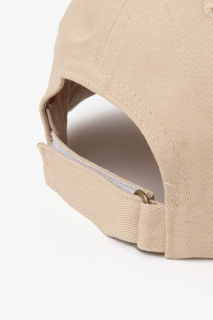 Cappello con visiera e ricamo beige-Dan John