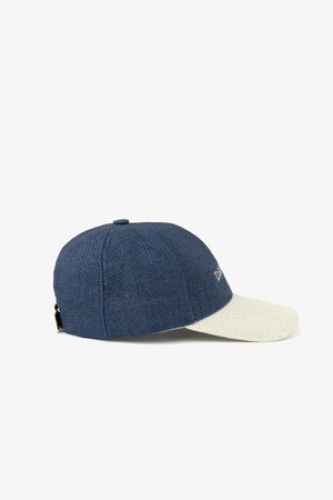 Cappello con visiera e ricamo blu-Dan John