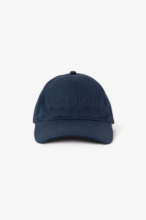 Cappello con visiera e ricamo blu-Dan John