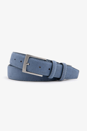 Cintura ecopelle traforata denim-Dan John