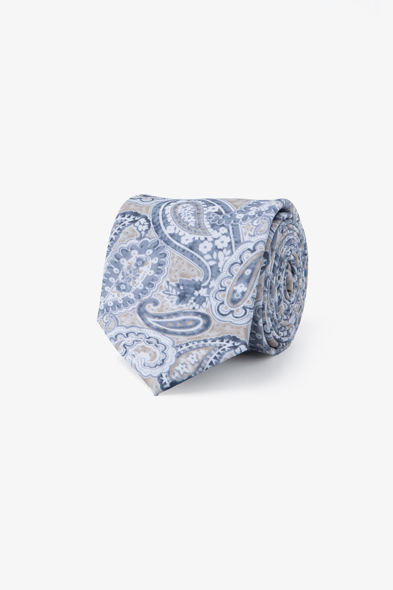 Cravatta disegno cashmere beige-Dan John