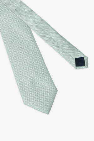 Cravatta jacquard fantasia geometrica verde-Dan John