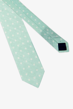 Cravatta jacquard microfiore all over menta-Dan John