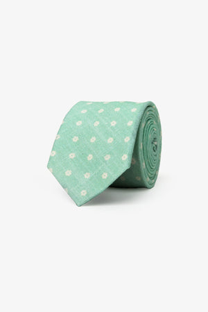 Cravatta jacquard microfiore all over menta-Dan John