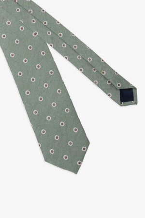 Cravatta jacquard pois all over verde-Dan John