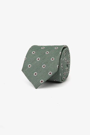 Cravatta jacquard pois all over verde-Dan John