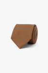 Cravatta twill misto lino tabacco-Dan John