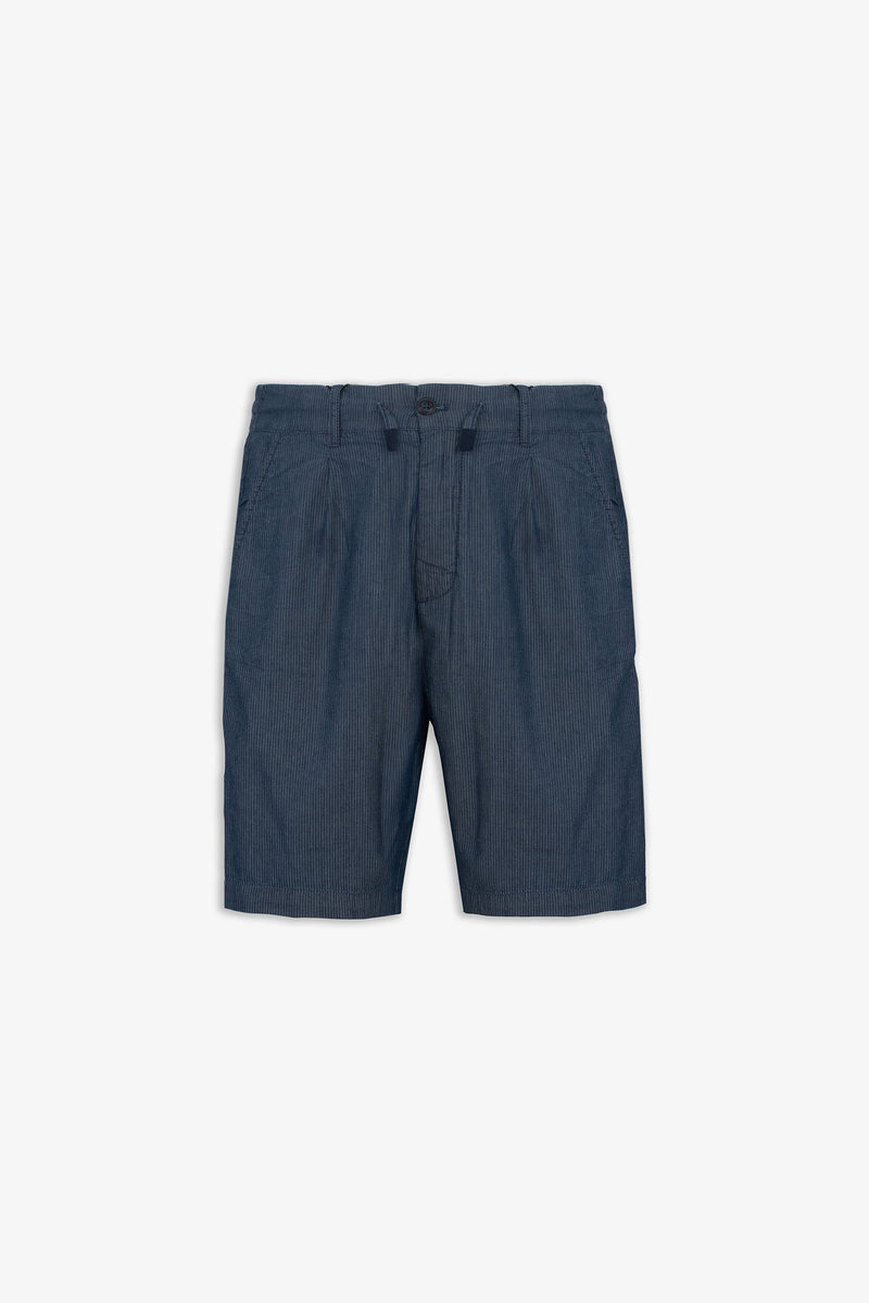Bermuda con laccio rigato denim-Dan John