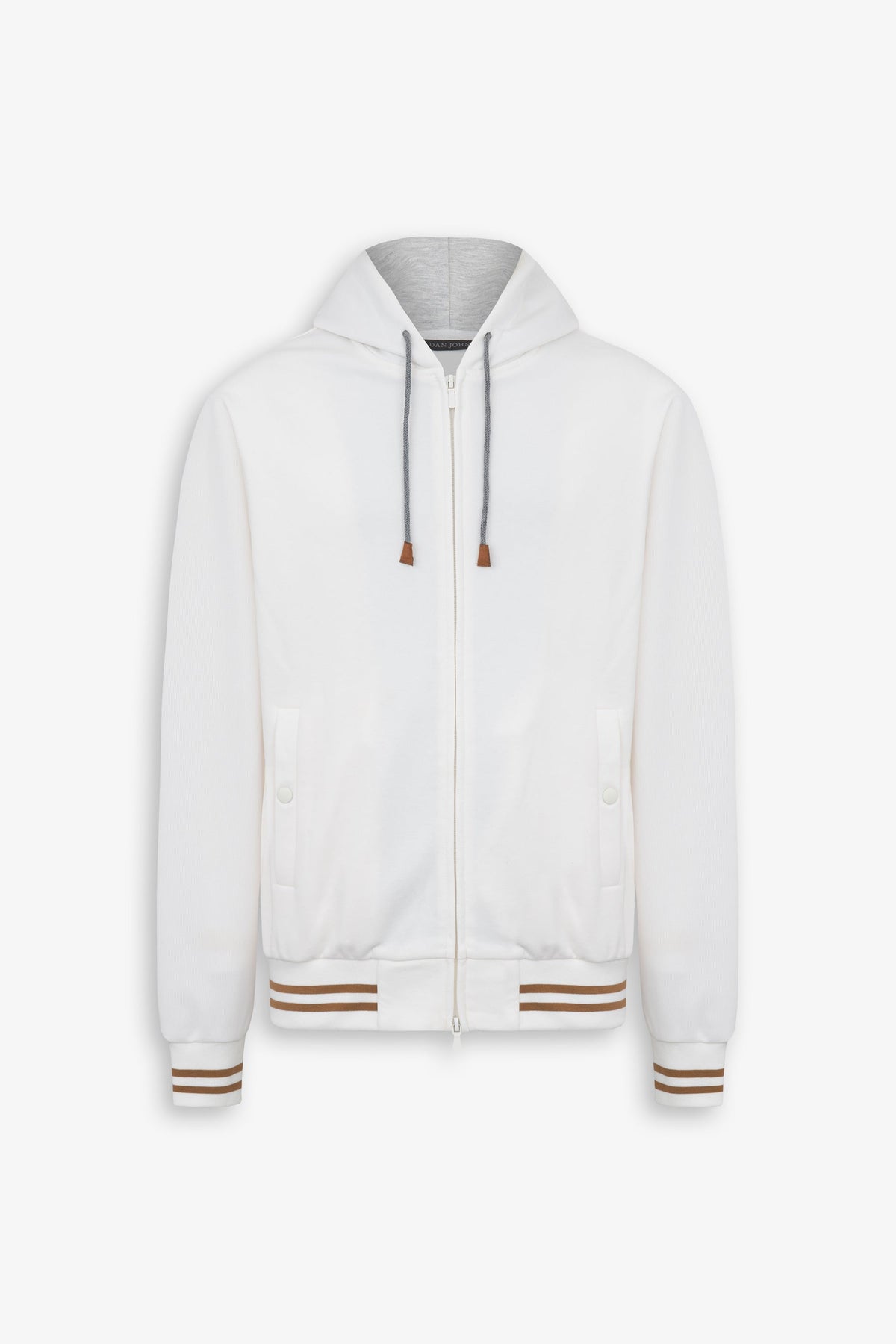 Felpa full zip con cappuccio-Dan John