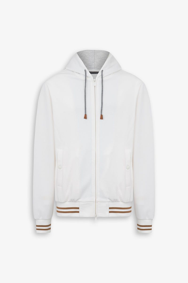 Felpa full zip con cappuccio-Dan John