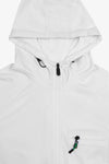 Felpa tecnica full zip con cappuccio DNJ bianca-Dan John