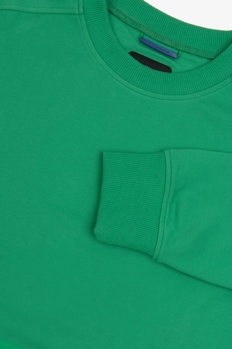 Felpa tecnica girocollo DNJ verde-Dan John