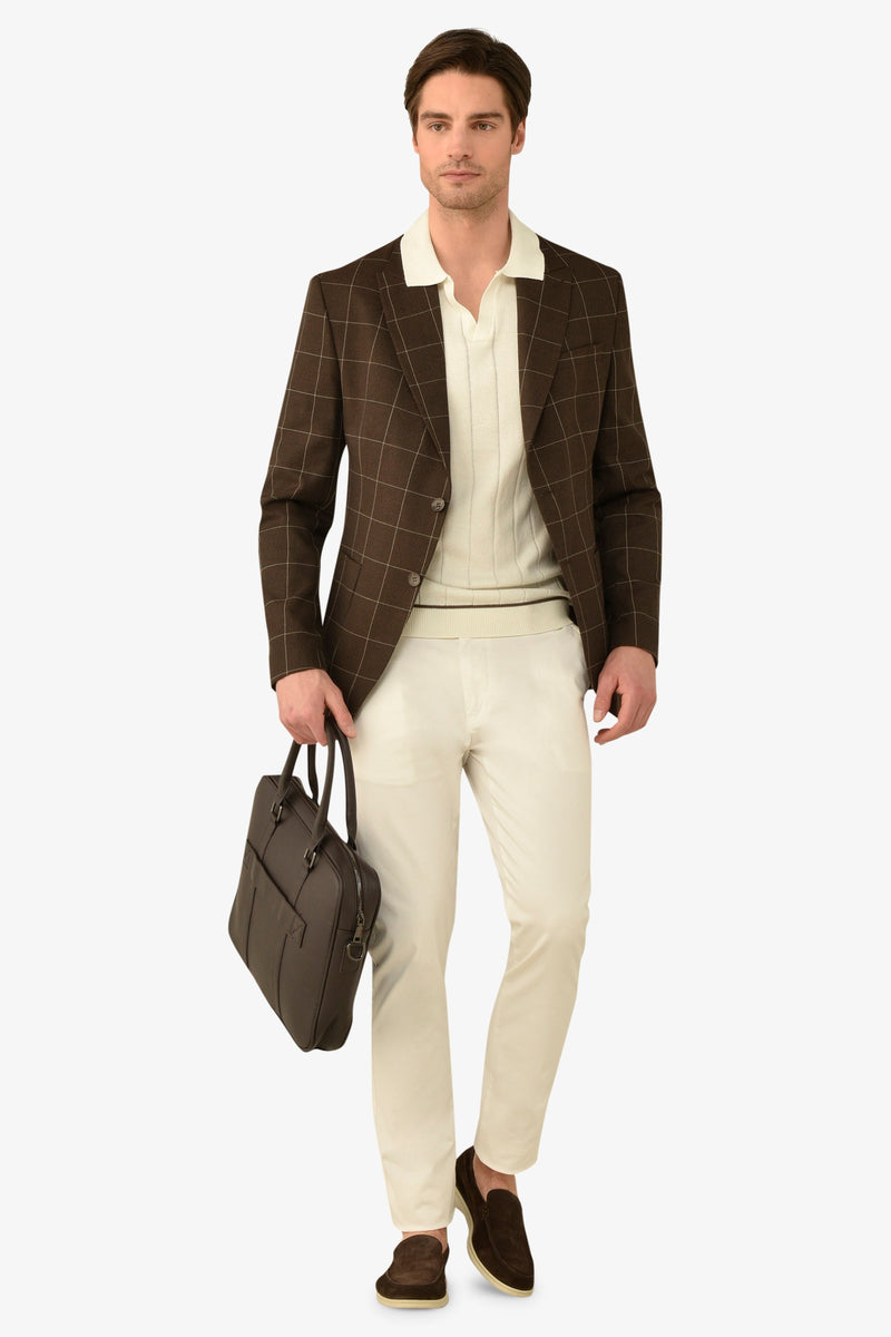 Giacca armaturata a quadri terra-Dan John