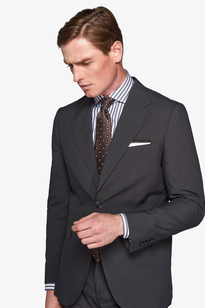 Giacca da abito classico grigia slim-Dan John