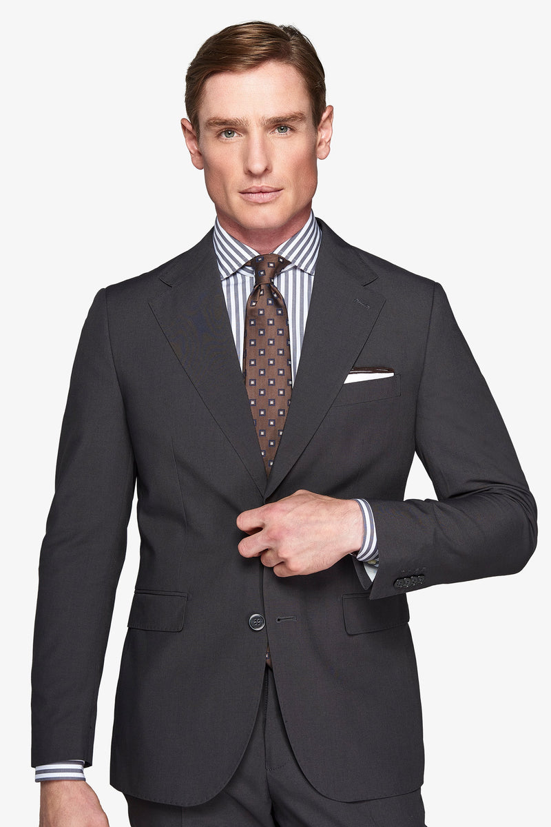 Giacca da abito classico grigia slim-Dan John