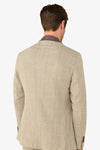 Giacca da abito destrutturata principe di galles sabbia slim-Dan John