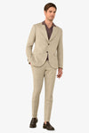 Giacca da abito destrutturata principe di galles sabbia slim-Dan John