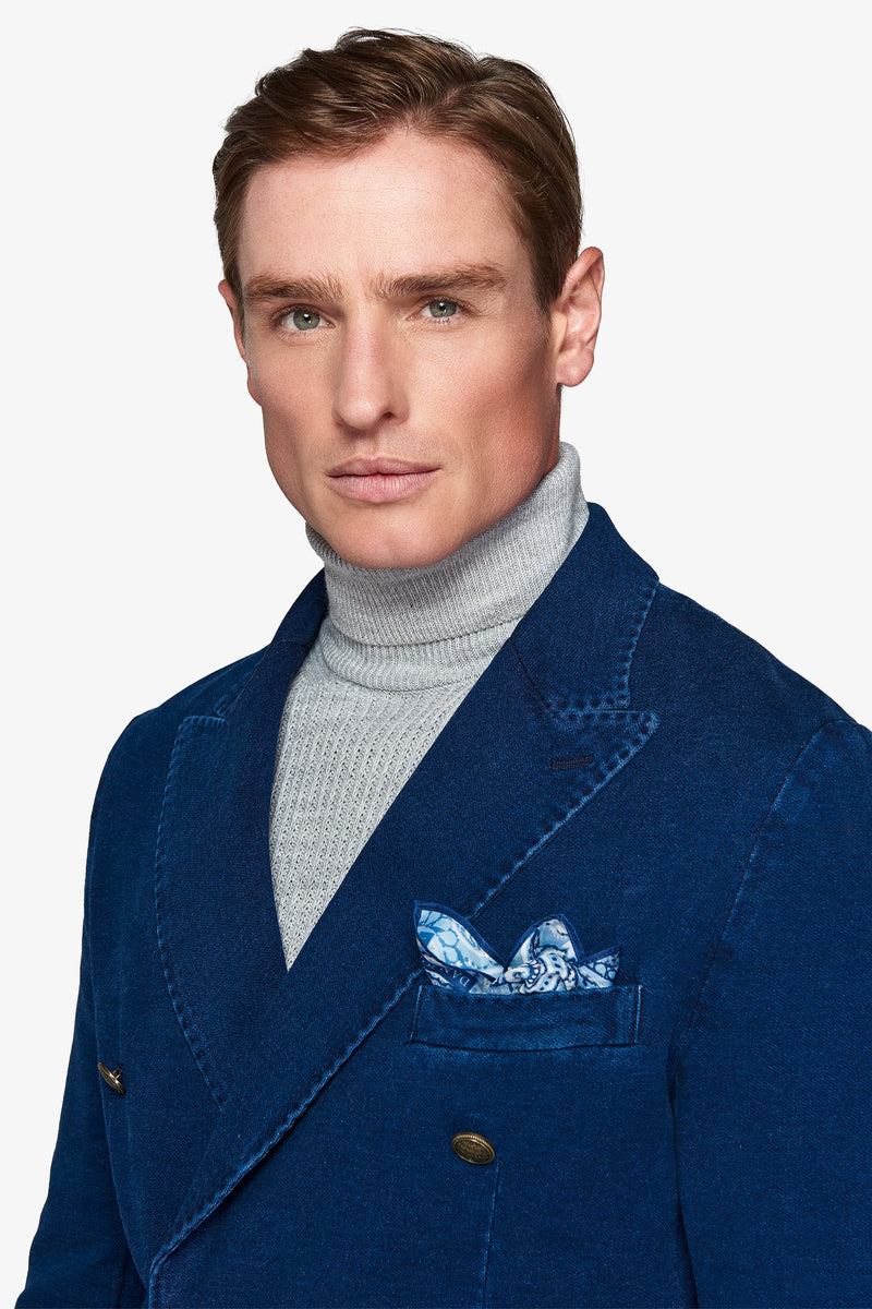 Giacca da abito doppiopetto "2/7" navy slim-Dan John