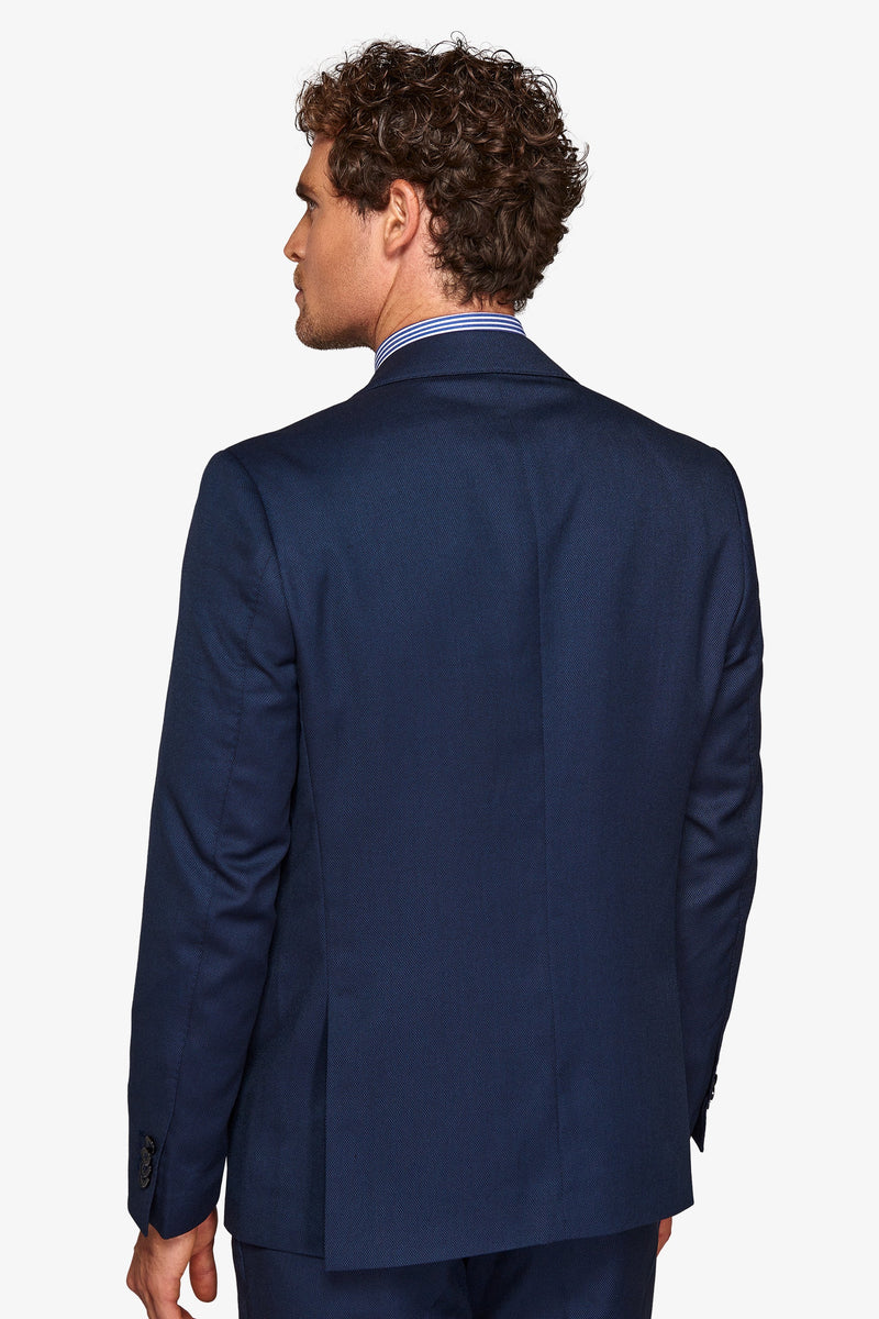 Giacca da abito occhio di pernice blu-Dan John