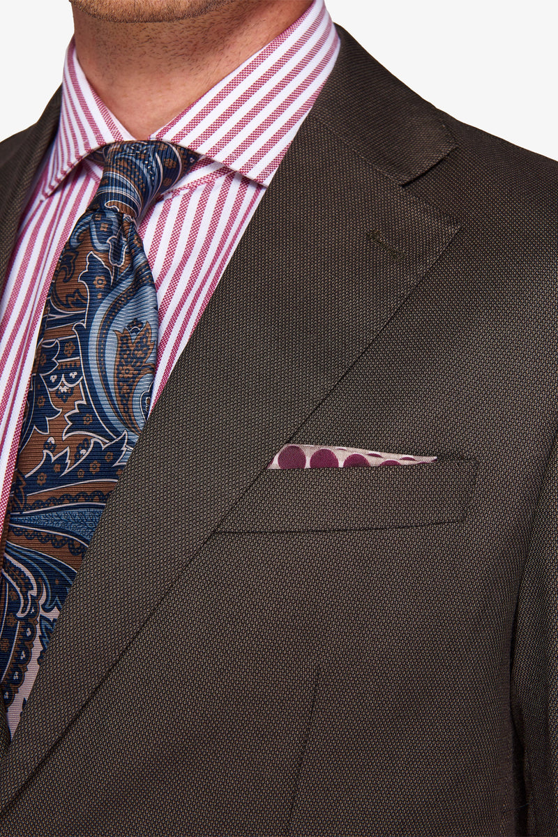 Giacca da abito occhio di pernice marrone-Dan John