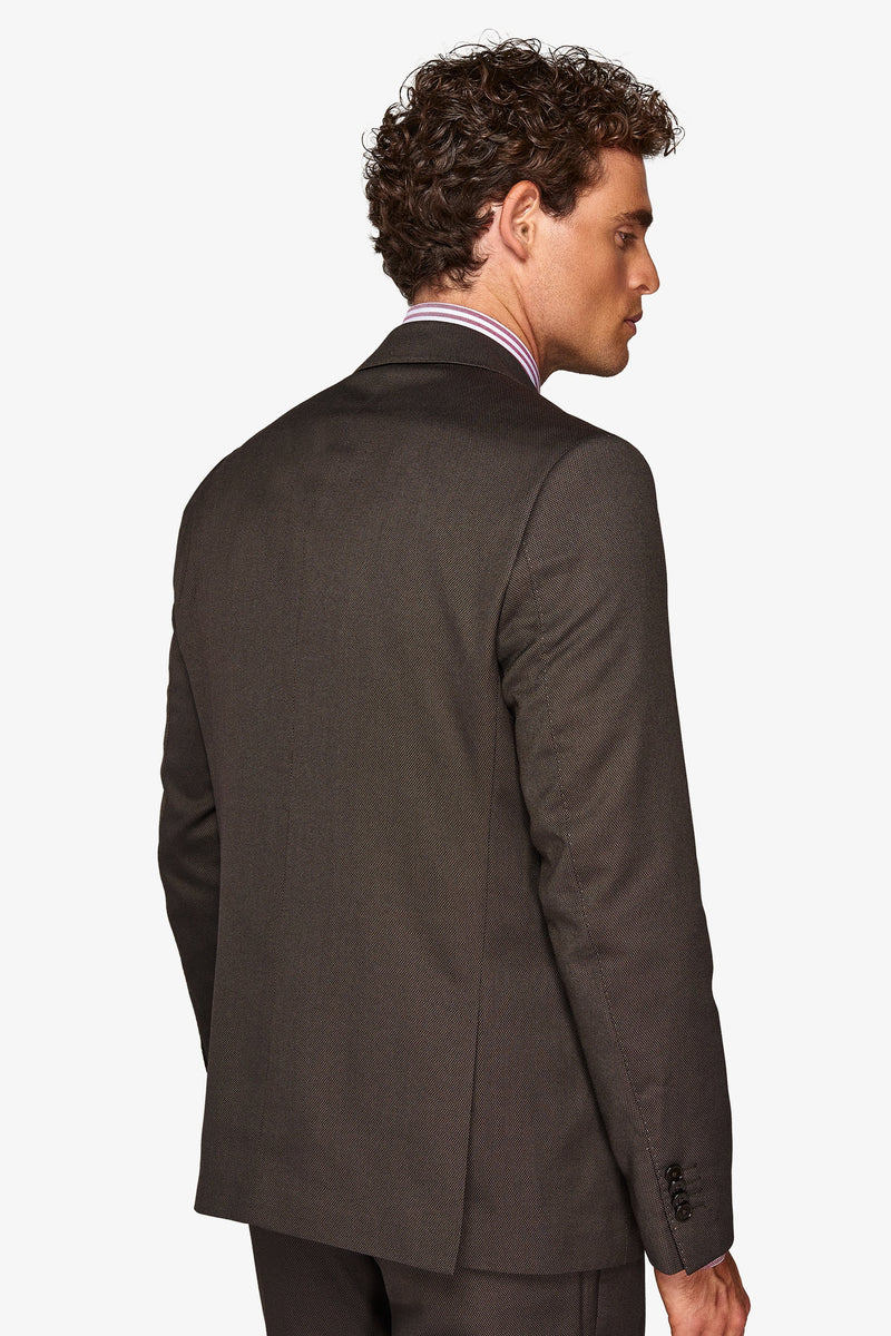 Giacca da abito occhio di pernice marrone-Dan John