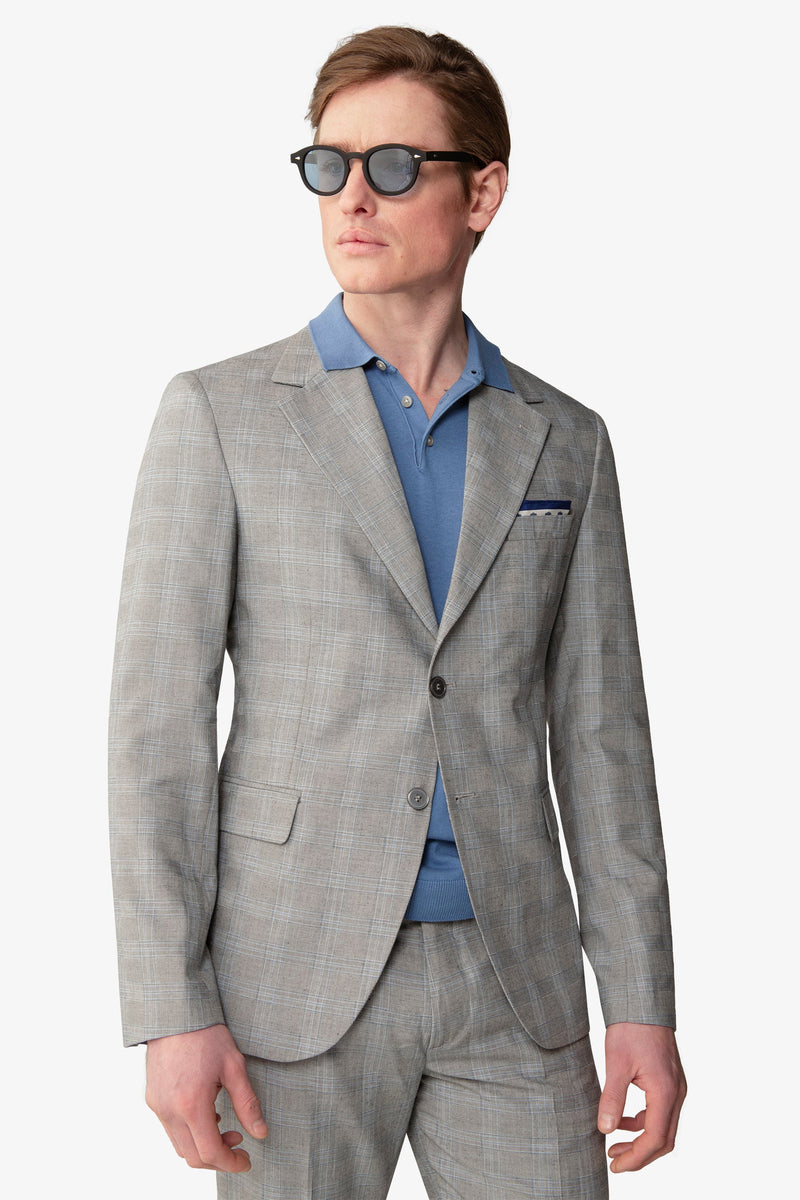 Giacca da abito principe di galles polvere slim-Dan John