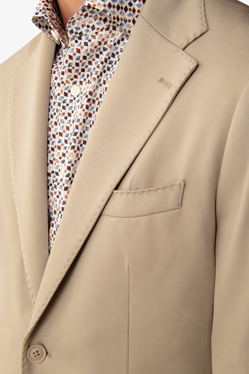 Giacca da abito relax tech tortora slim-Dan John