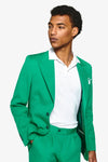 Giacca da abito rever a lancia verde slim-Dan John