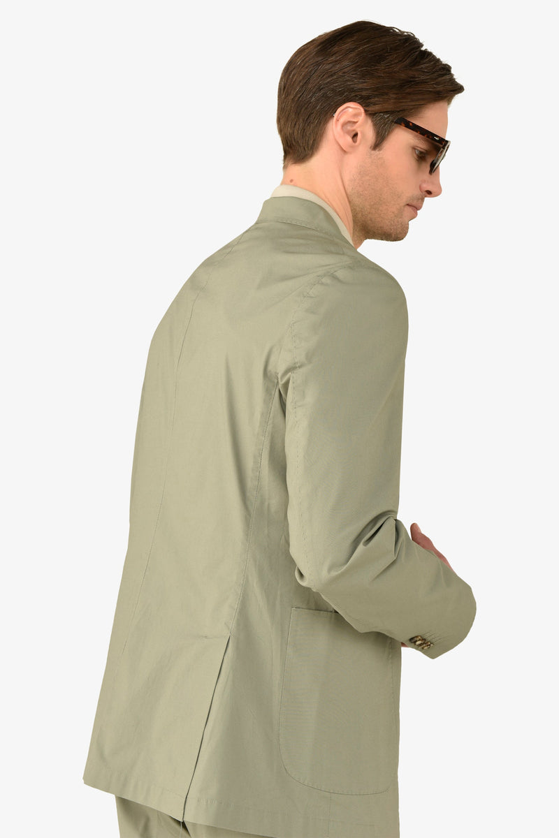 Giacca da abito tela paracadute verde malva slim-Dan John