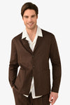 Giacca da abito worker misto lino moro-Dan John