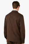 Giacca da abito worker misto lino moro-Dan John