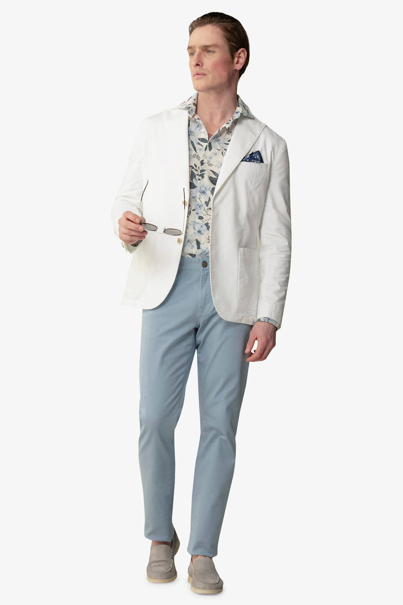 Giacca destrutturata in cotone bianca-Dan John