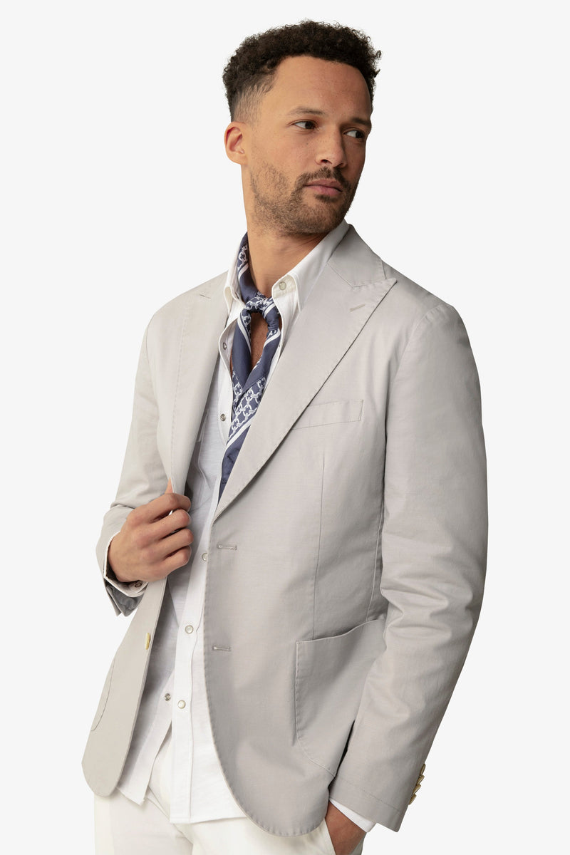 Giacca destrutturata in cotone polvere-Dan John