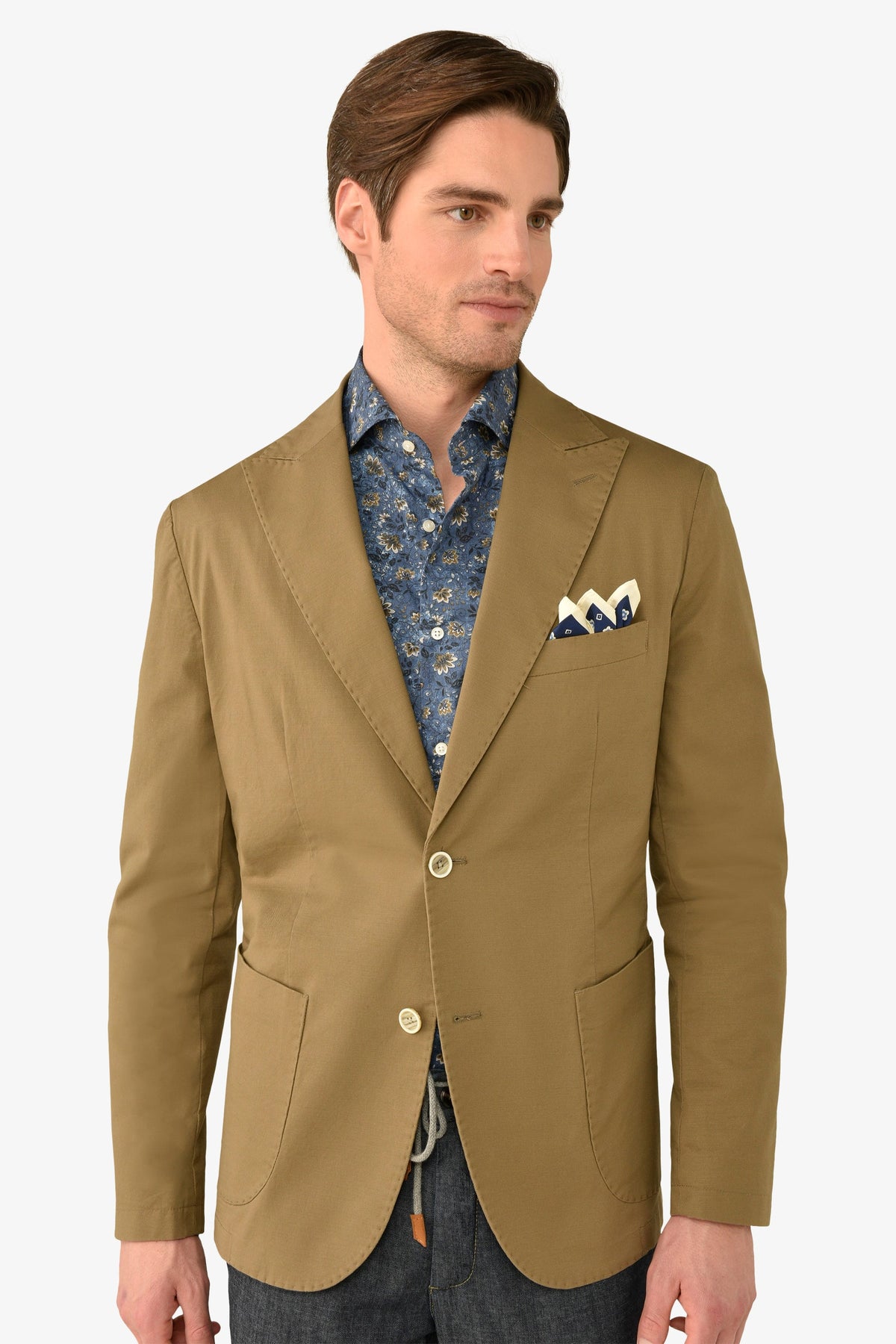 Giacca destrutturata in cotone terra-Dan John